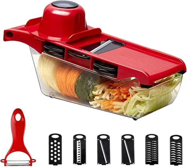 10 In 1 Mandoline Multi-functional Vegetable Cutter | Manual Potato Peeler, Carrot, Cheese, Grater Dicer