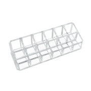 12 Slots Lipstick Organizer Makeup Storage Box Plastic Clear Desk Organizer