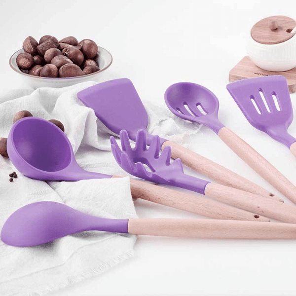 Silicone Kitchenware Cooking Utensils Set Heat Resistant Kitchen Non-stick 12 PCs