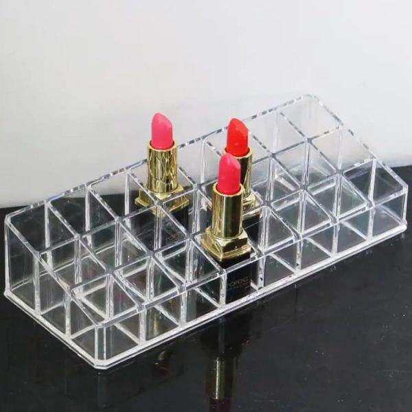 24 Grid Acrylic Lipstick Transparent Jewelry Storage Box