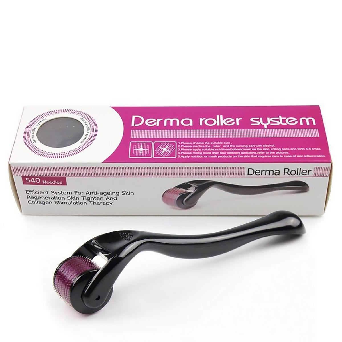 540 Derma Roller for Hair Growth Beard Facial Skin Care Micro Needle Roller Treatments