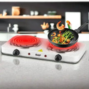 RAF Electric Stove ( double ) & Hot Plate & Cooker R.8020B with Uniform Heating – 2000w