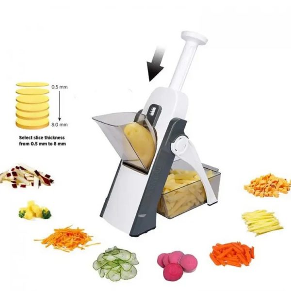 4 In 1 Mandoline Vegetable Cutter | Chopper | Adjustable Multi-function Cutter Vertical Vegetable Cutter Kitchen Shredder Grater