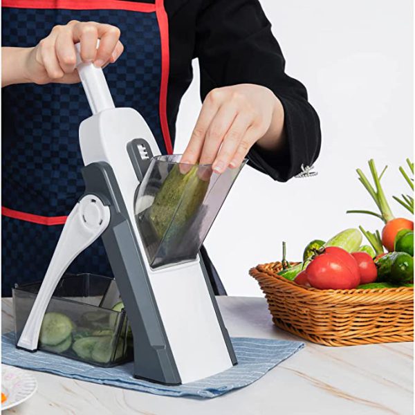 4 In 1 Mandoline Vegetable Cutter | Chopper | Adjustable Multi-function Cutter Vertical Vegetable Cutter Kitchen Shredder Grater