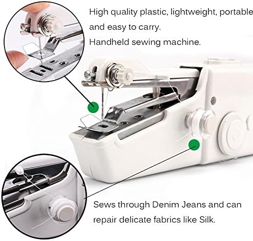 Handheld Sewing Machine Mini Stitch Sew Needlework Cordless Clothes Fabrics Electric Sewing Machine