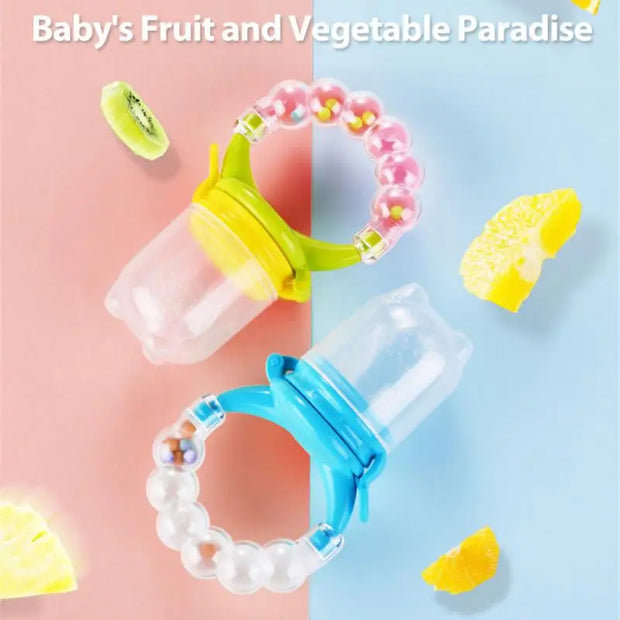 Baby Solid Baby Fruit Pacifier Fresh Fruit Feeder Infant Teething Toy Nibbler Teether Pacifier Safe Silicone Pacifier (random Color)