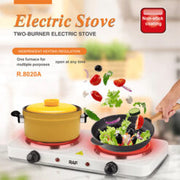 RAF Electric Stove ( double ) & Hot Plate & Cooker R.8020B with Uniform Heating – 2000w