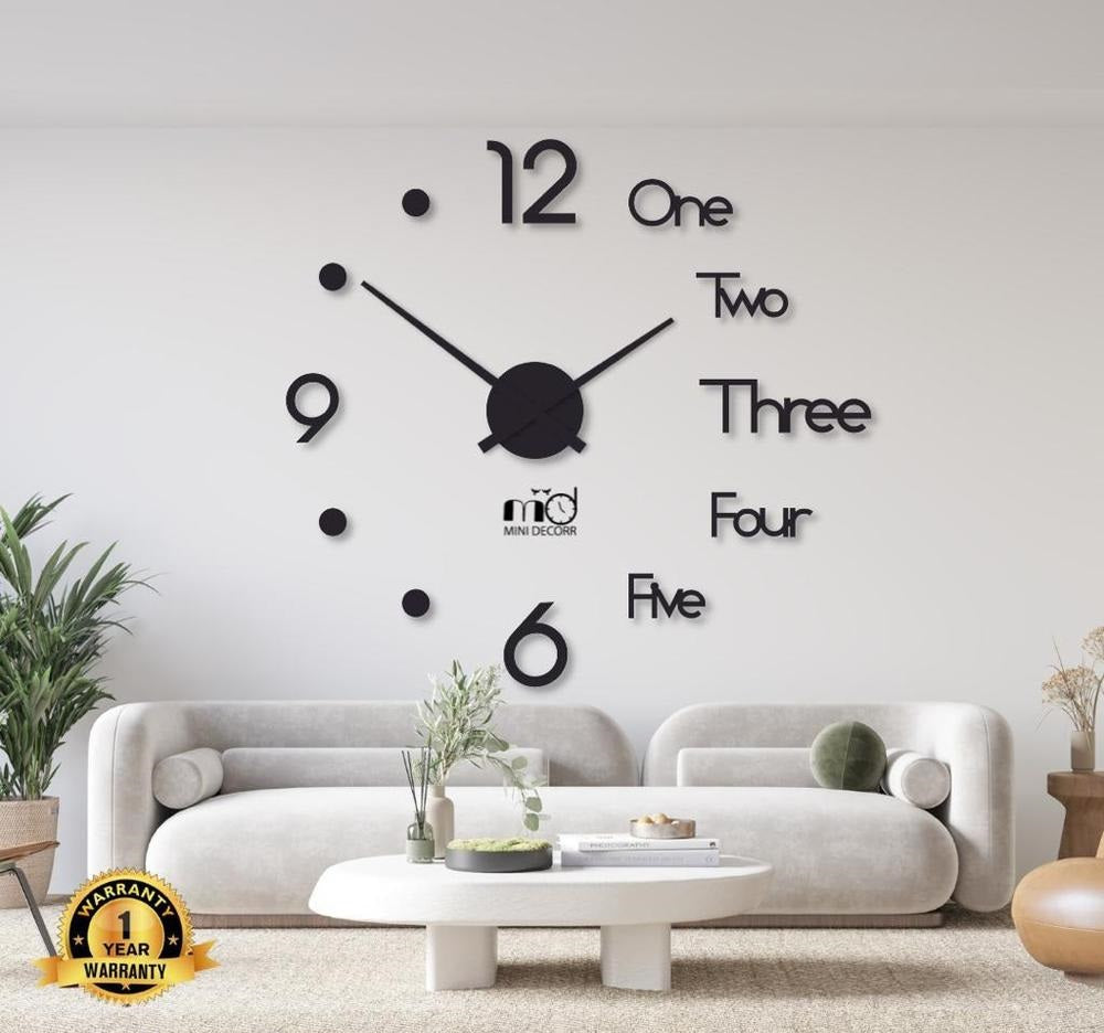 Beautiful Dot Digit Wood Wall Clock