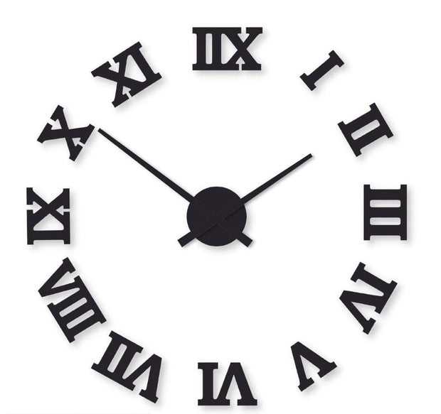 Beautiful Roman Digits Wood Wall Clock