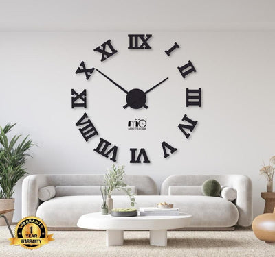 Beautiful Roman Digits Wood Wall Clock