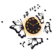 Butterfly Design Laminated Wall Clock With Backlight