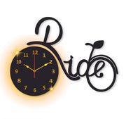 Bicycle Design Laminated Wall Clock With Backlight