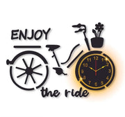 Bicycle Design Laminated Wall Clock With Backlight