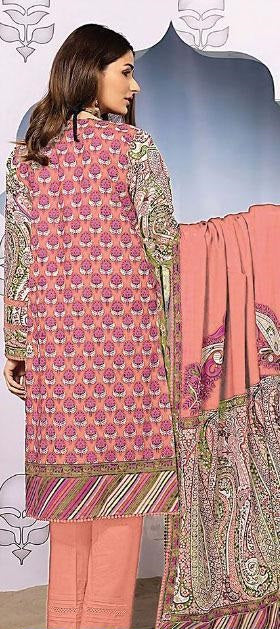 3 Pcs Women's Unstitched Lawn Printed Suit