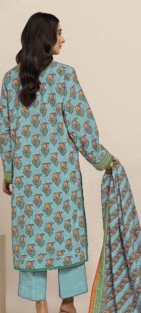 3 Pcs Women's Unstitched Lawn Digital Print Suit