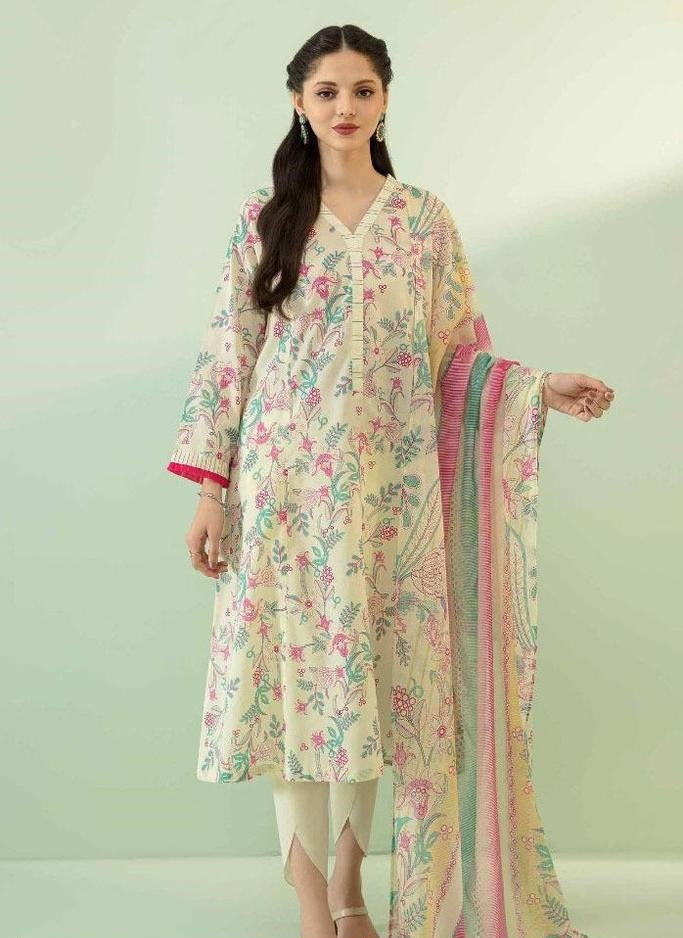 3 Pcs Women's Unstitched Lawn Digital Print Suit