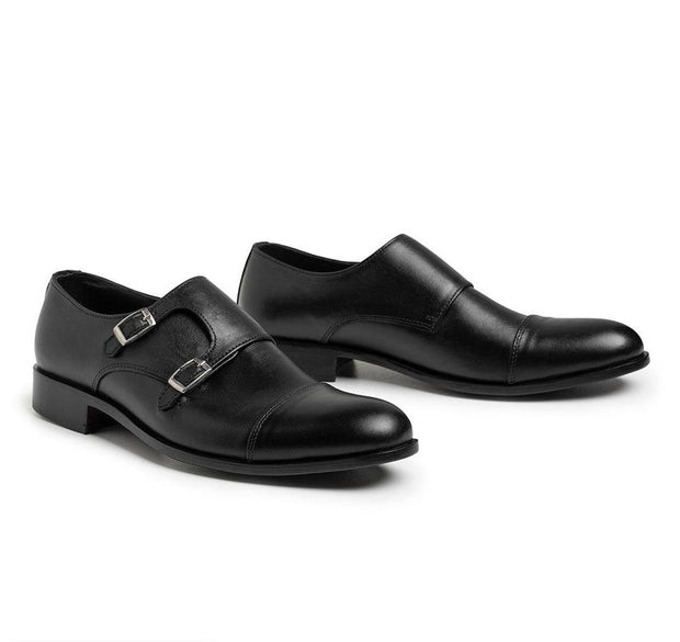 SLO Men's Pirlo Black Leather Formal Shoes