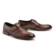 SLO Men's Rockouf Brown Leather Formal Shoes