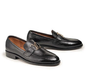 SLO Men's Dorval Black Leather Formal Shoes