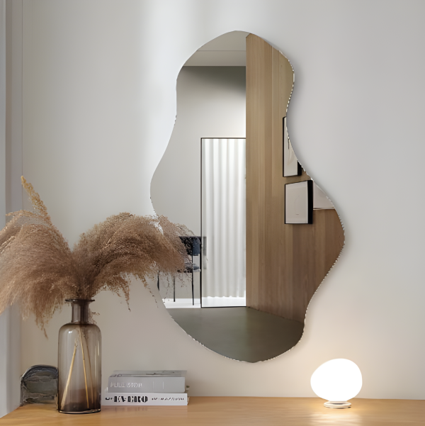 Acrylic Silver Bala Irregular Shaped Mirror Wall Sticker