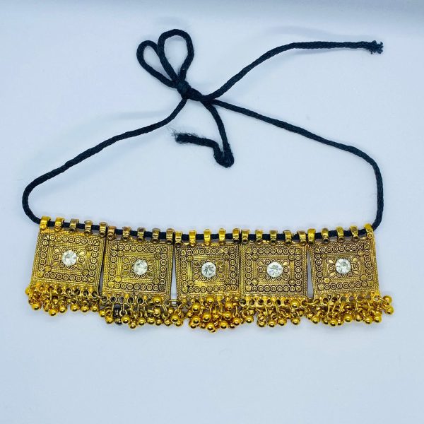 Afghani Antique Choker Necklace With Earrings For Women