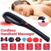 Blue Idea Rechargeable Cordless Massager With Different Heads | Deep Massager For Muscles Neck Cordless Electric Body Massager