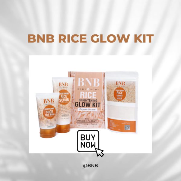 Bnb Whitening Rice Extract Bright & Glow Kit