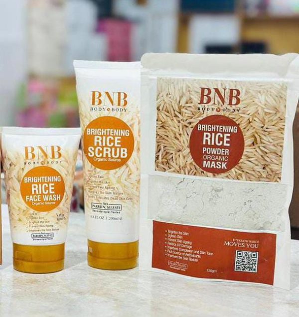 Bnb Whitening Rice Extract Bright & Glow Kit