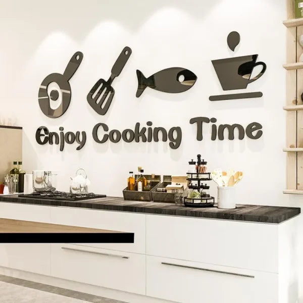 Cooking Pattern Kitchen Wall Sticker Living Room Decorative Sticker