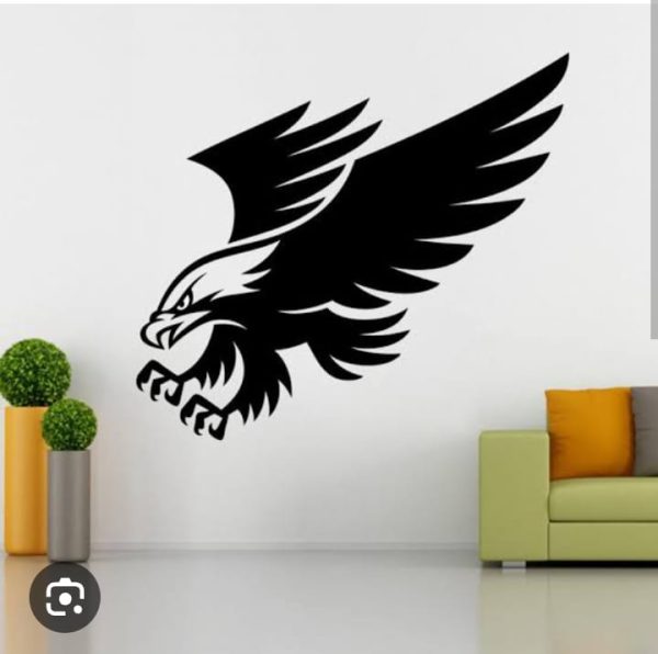 Eagle Wall Sticker Mdf Wood Material