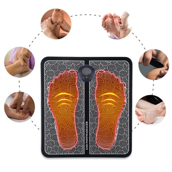 Smart Electric Foot Massager Pad Foldable EMS Muscle Stimulation Massage