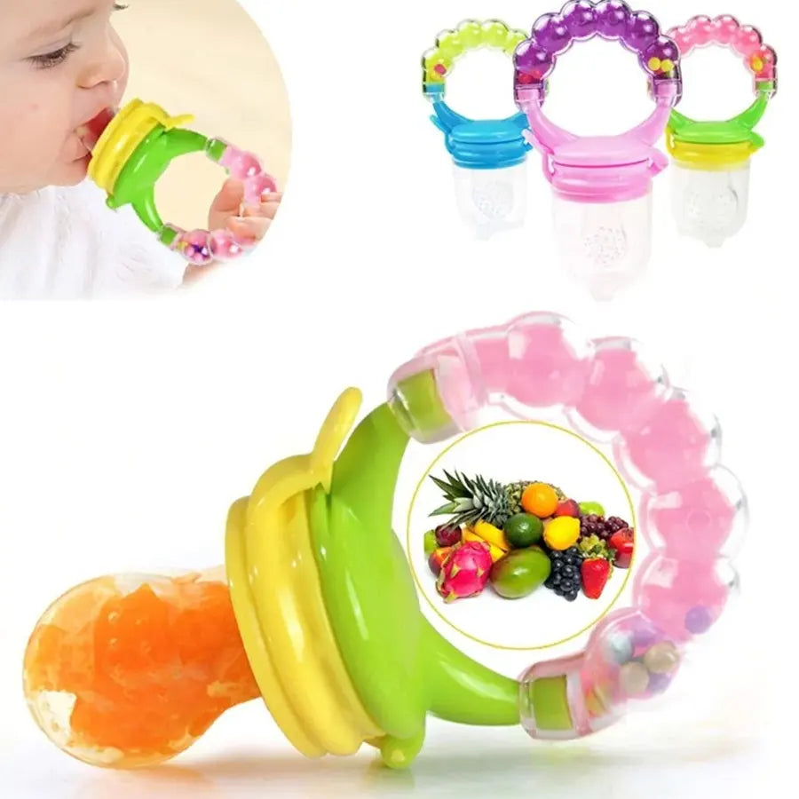 Baby Solid Baby Fruit Pacifier Fresh Fruit Feeder Infant Teething Toy Nibbler Teether Pacifier Safe Silicone Pacifier (random Color)