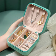 Jewelry Storage Box Leather Jewelry Stand Earrings Ring Box Cosmetics Beauty Container Organizer (random Color)made In China