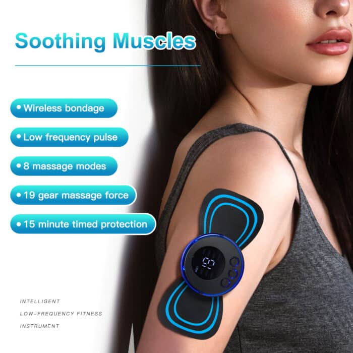 Mini Body Massager Pulse Neck Pain Relief Ems Butterfly Body Massager Men & Women