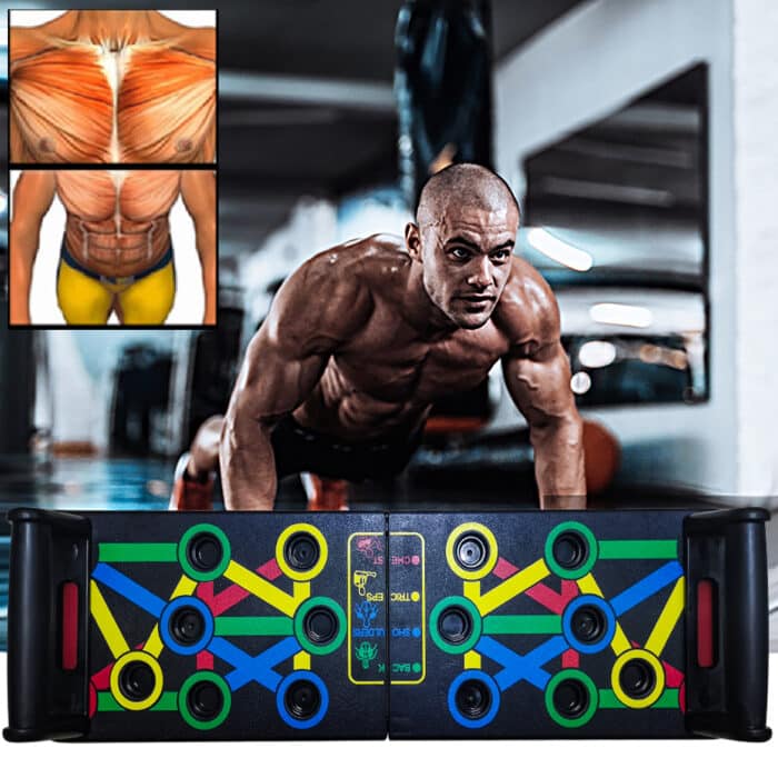 9 in 1 Foldable Push Up Board Multi Functional Body Building Fitness