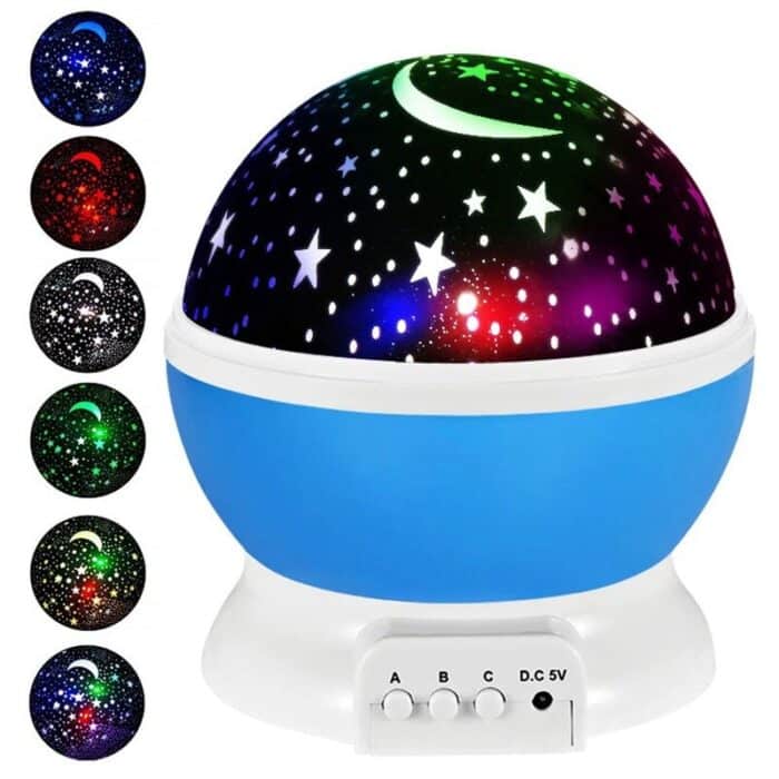 Projector Night Light Rotating Sky Moon Lamp Galaxy Lamps Home Bedroom