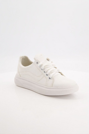 Men Casual White Sneakers With Lines Designs | Walking Shoes | Lightweight Comfortable
