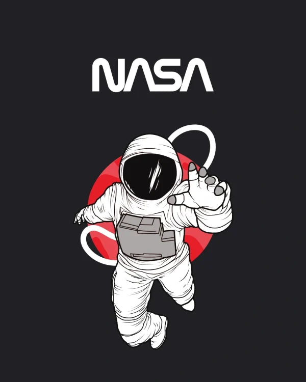 Men’s Nasa Space Astronaut Graphic Printed Oversized T-shirt