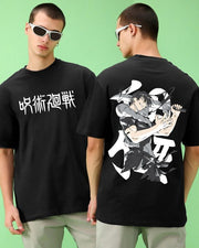 Men’s Black Toji Graphic Printed Over-sized T-shirt