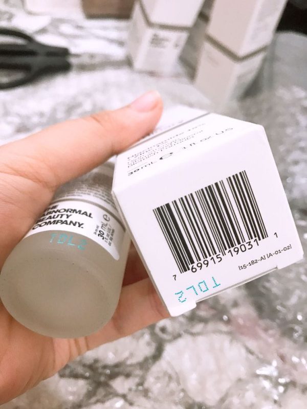 The Ordinary Niacinamide 10% + Zinc 1% Serum with Batch Code