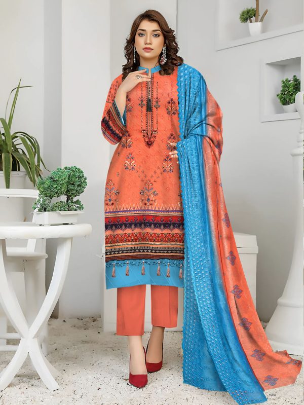 Nisha Designer 3 Pieces Unstitched Party Wear| Summer 24