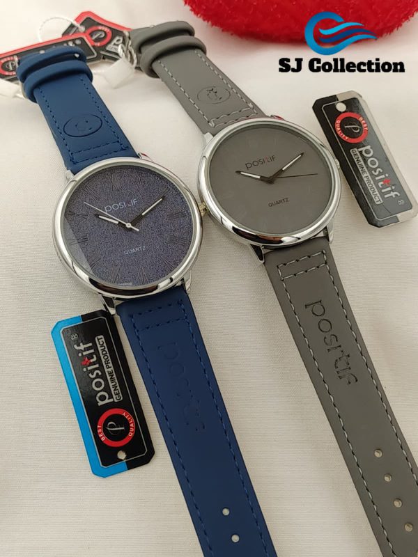 Positif Watch Leather Strap With Normal Box ( Random Color )