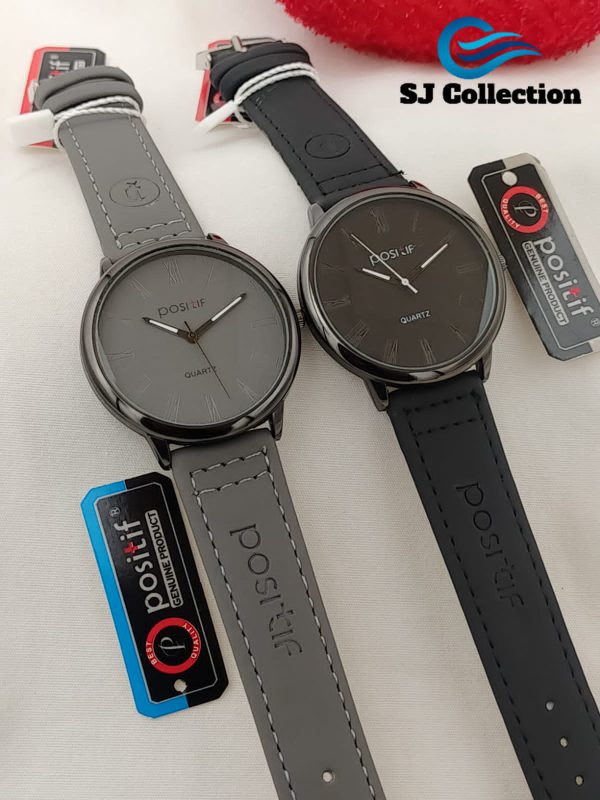 Positif Watch Leather Strap With Normal Box ( Random Color )