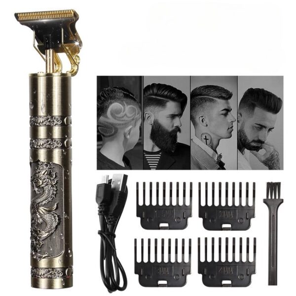 (T9 Metal Trimmer) Professional Beard Trimmer Haircut Shaving Machine For Men