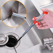 Stainless Steel Hair Catching Drain Cleaner Wire Spring Sink Cleaning Stick