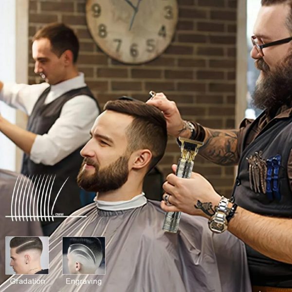 (T9 Metal Trimmer) Professional Beard Trimmer Haircut Shaving Machine For Men