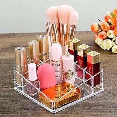 Transparent Triangle Lipstick Case, 8 Grid Acrylic Storage Box, Cosmetic Display Stand