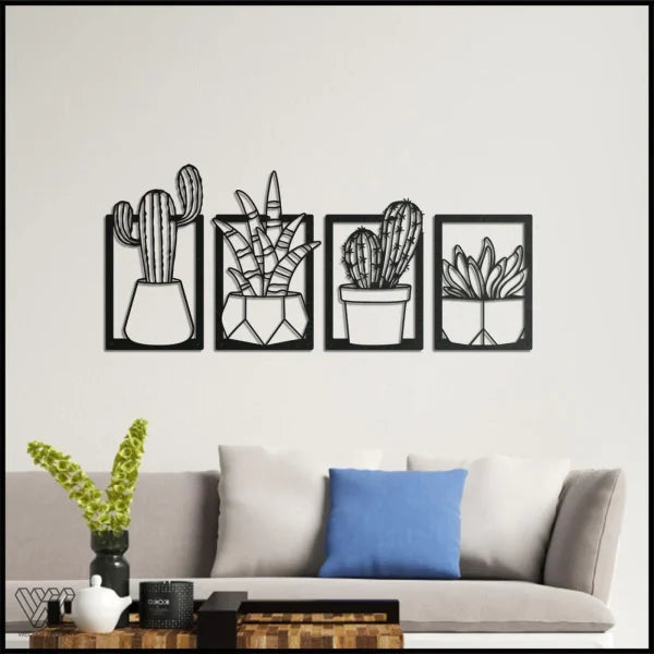 Wooden Botanical Plant Wall Decoration